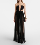 Nensi Dojaka Semi-sheer gown