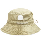 Moncler Men's Genius Logo Bucket Hat in Khaki
