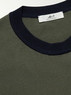 Mr P. - Knitted Cotton and Silk-Blend T-Shirt - Green