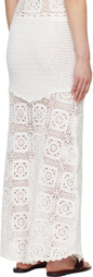 Holzweiler White Rosie Crochet Maxi Skirt