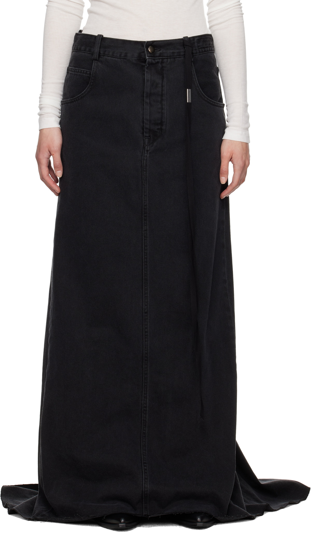 スカート Ann Demeulemeester Black felt Oline skirt Ann Demeulemeester Black Felt Oline Skirt Ann Demeulemeester