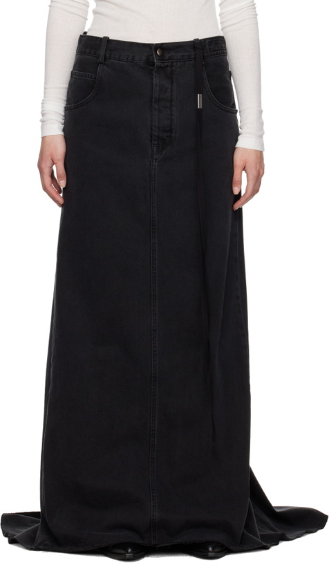 Photo: Ann Demeulemeester Black Goele Five Pockets Comfort Maxi Skirt