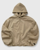 Fear of God Essentials TEXTURED NYLON HOODED BOMBER Beige Womens Bomber Jacket