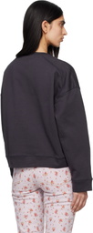 GANNI Black Raspberries Crewneck Sweatshirt