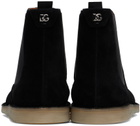 Dolce&Gabbana Black Florio Ideal Suede Chelsea Boots