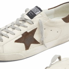 Golden Goose Men's Super Star Leather Sneaker in White/Brown