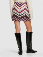 MISSONI - Chevron Wool Knit Mini Skirt