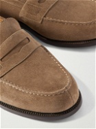 J.M. Weston - 180 Moccasin Suede Penny Loafers - Brown