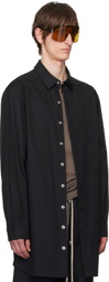 Rick Owens Black Jumbo Fogpocket Shirt