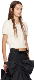 Maison Margiela White V-Neck Sweater