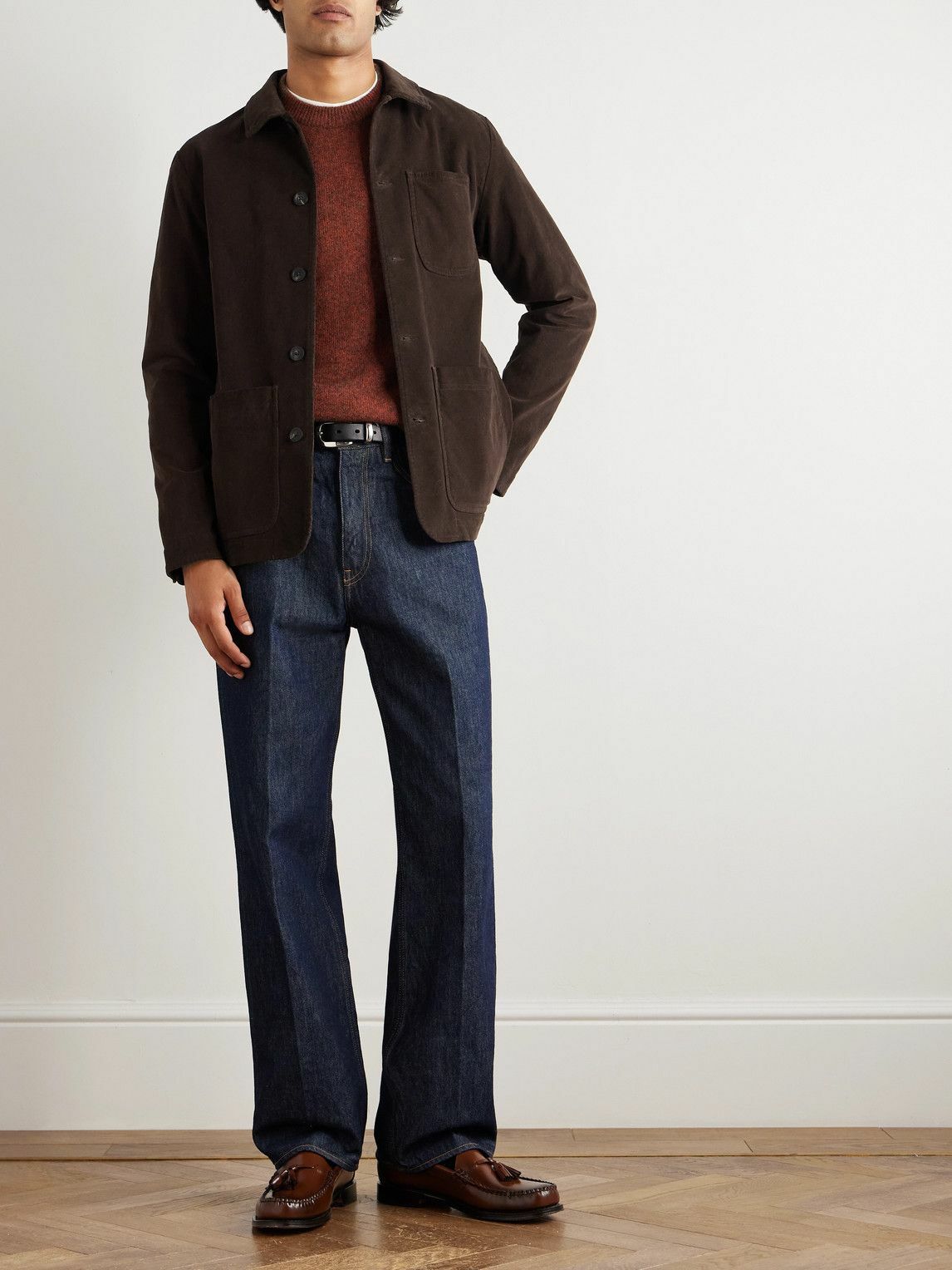Altea - Garment-Dyed Cotton-Blend Corduroy Overshirt - Brown