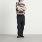 Le Père Men's Tommy T-Shirt in Blue/Brown Stripe