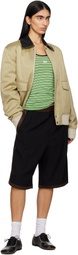 Wales Bonner Black & Brown Ossie Shorts