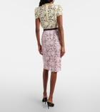 Self-Portrait Lace pencil skirt