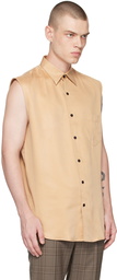 Ernest W. Baker Beige Sleeveless Shirt