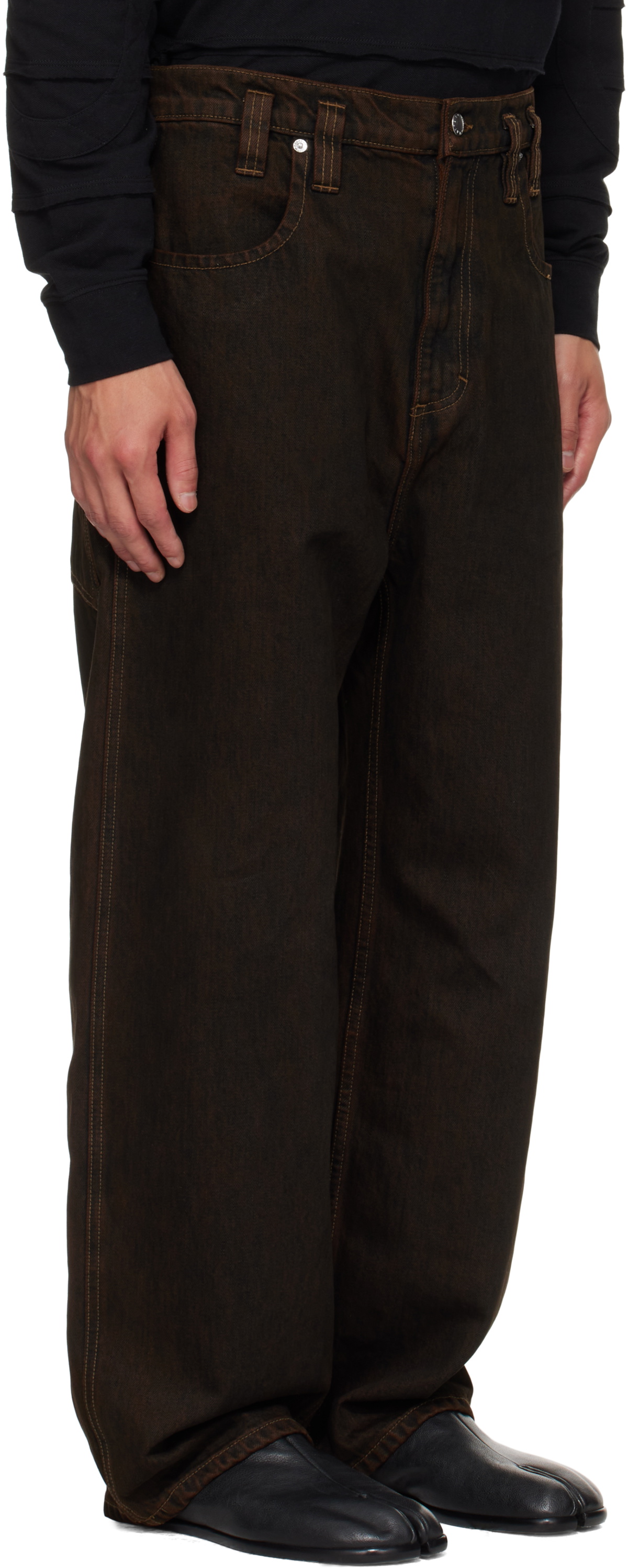 Eckhaus Latta Brown Baggy Jeans