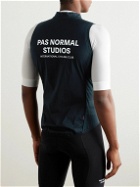 Pas Normal Studios - Mechanism Logo-Print Stretch-Shell and Mesh Cycling Gilet - Black