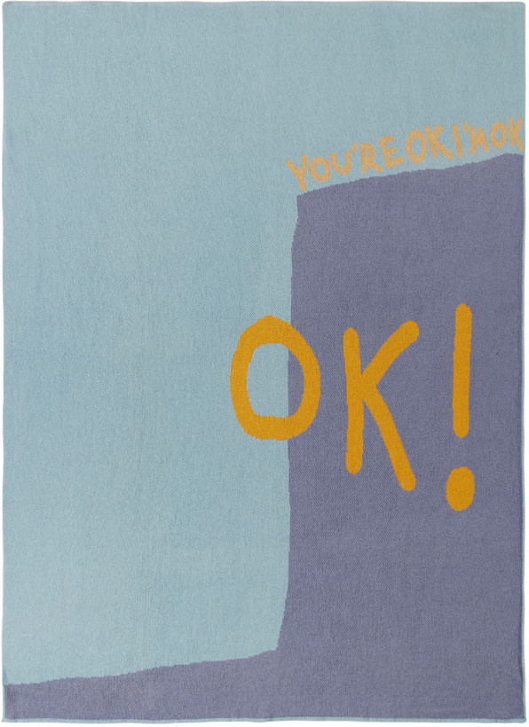 Photo: Cold Picnic Blue 'You're Okay I'm OK' Blanket