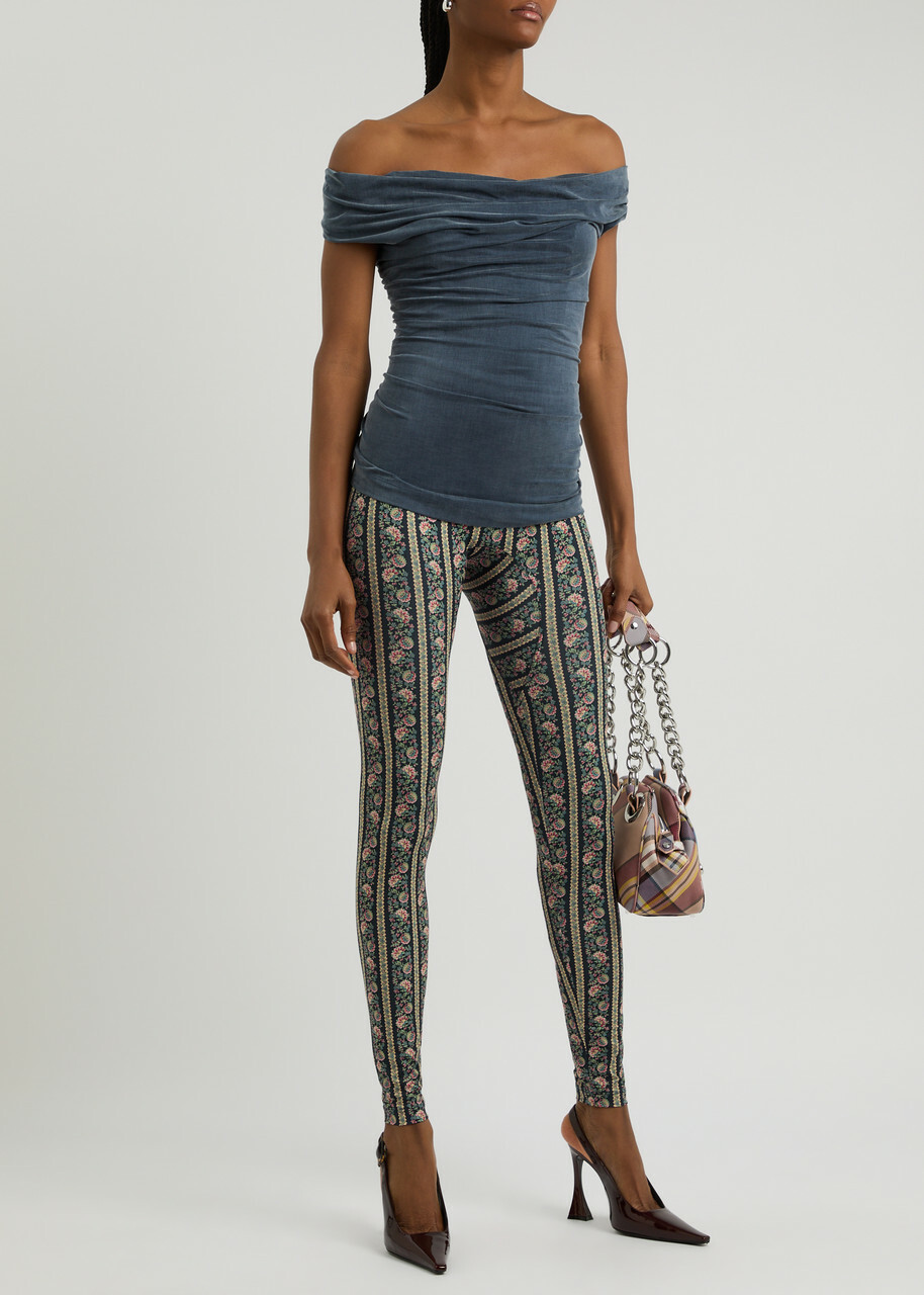 Vivienne Westwood Floral-print Stretch-jersey Leggings Multicoloured
