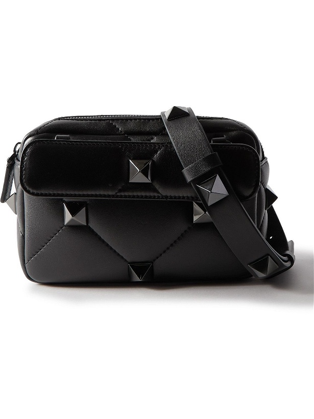 Photo: Valentino - Valentino Garavani Roman Stud Quilted Leather Messenger Bag