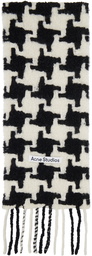 Acne Studios Black & White Houndstooth Scarf