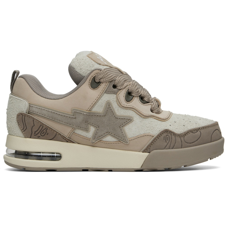 Photo: BAPE Beige BAPE FLIP STA #1 Sneakers