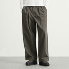 BEAMS Men's New Wide Pleated Chino in Charcoal