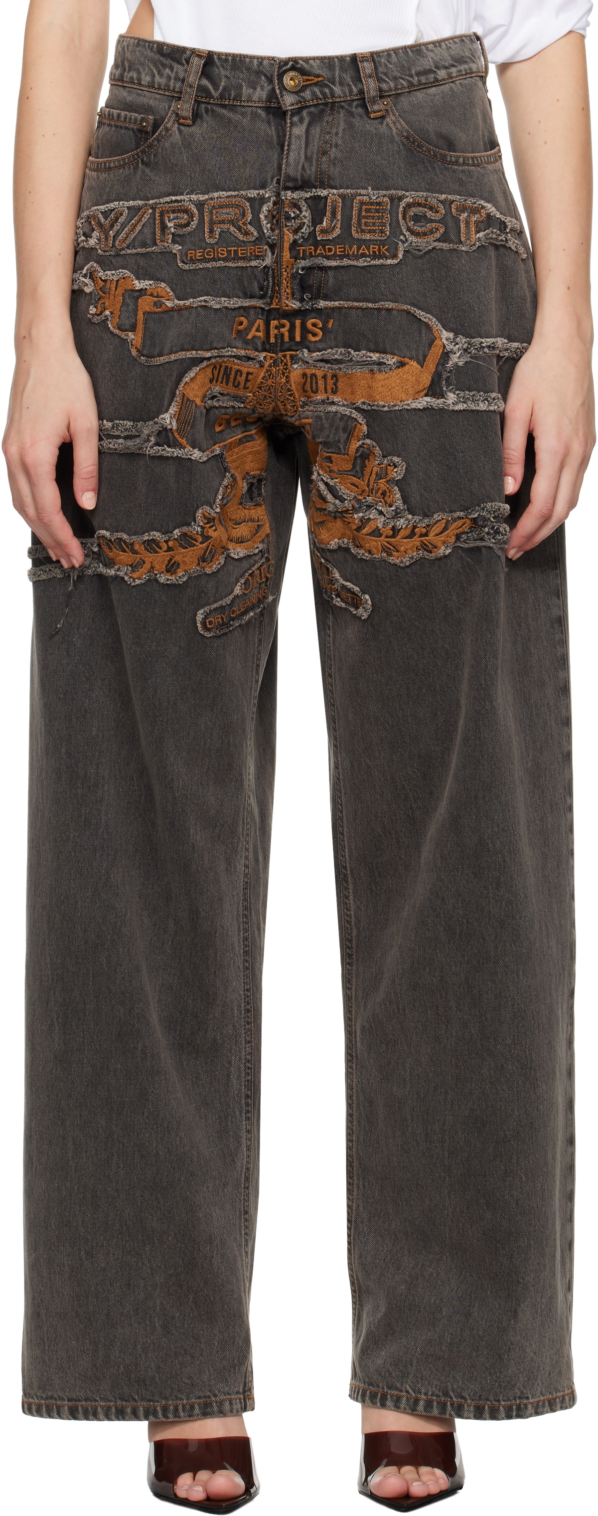Y/Project Gray Paris' Best Patch Jeans