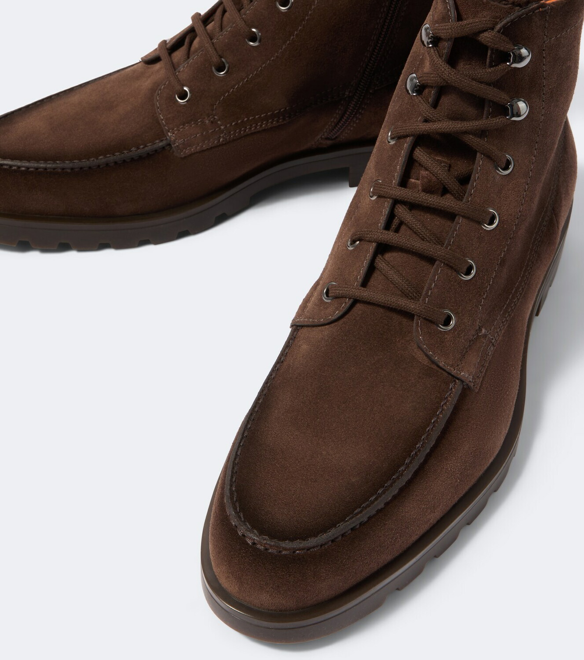 Santoni Suede lace-up boots