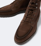 Santoni Suede lace-up boots