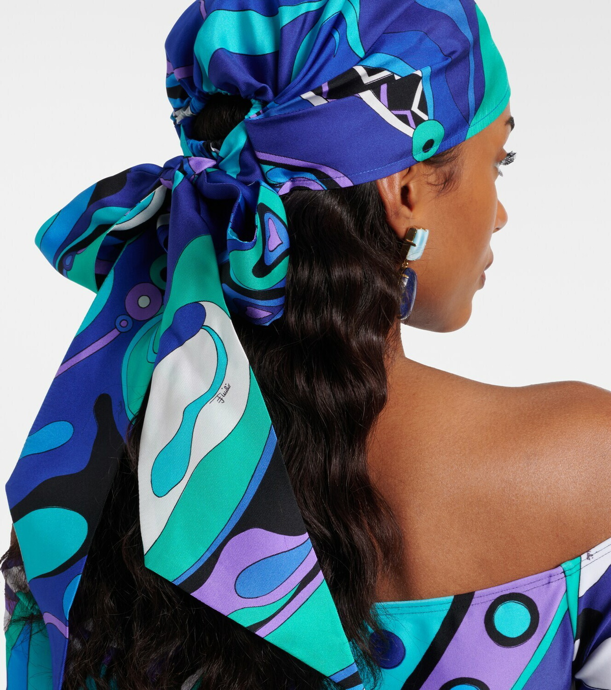 Pucci Iride silk twill head wrap