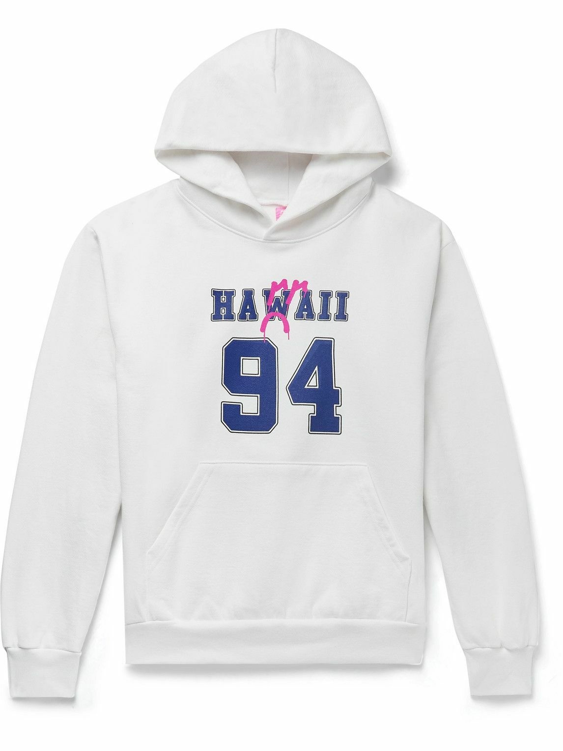 Photo: Sorry In Advance - Printed Cotton-Jersey Hoodie - White