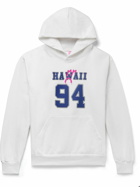 Sorry In Advance - Printed Cotton-Jersey Hoodie - White