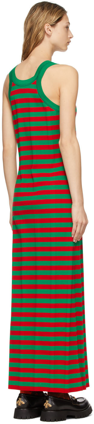 slim fit dress slacks Green Striped Midi Dress – Cora & Viola