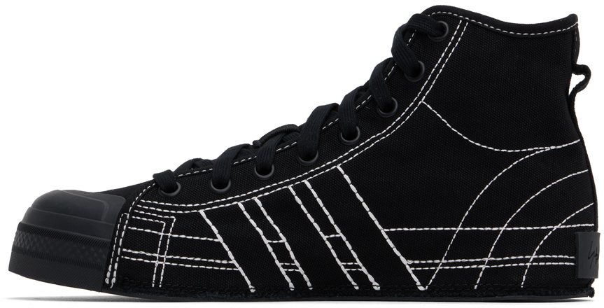 Y-3 Black Nizza Hi Sneakers