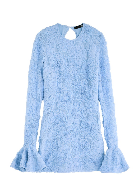 Photo: Rotate Sunday Floral Tulle Mini Dress Light Blue