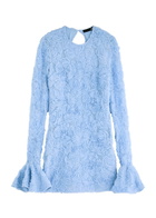 Rotate Sunday Floral Tulle Mini Dress Light Blue