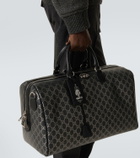 Gucci GG leather-trimmed duffel bag
