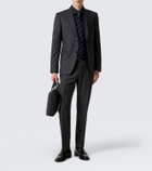 Zegna Cotton-blend poplin shirt