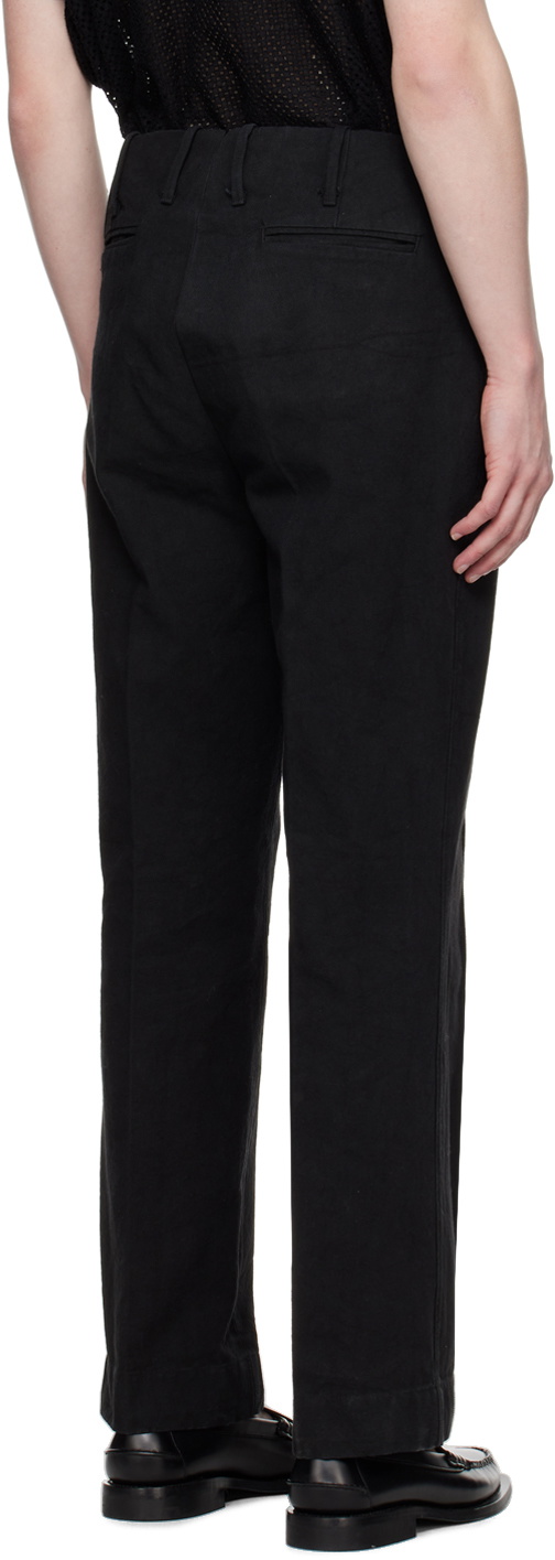 Factor's Black Pintuck Trousers
