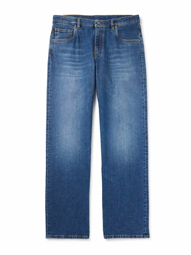 Photo: Etro - Straight-Leg Logo-Embroidered Jeans - Blue
