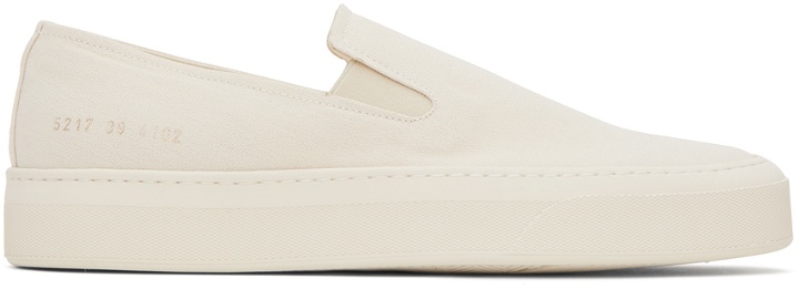 Photo: Common Projects Off-White Slip On Sneakers
