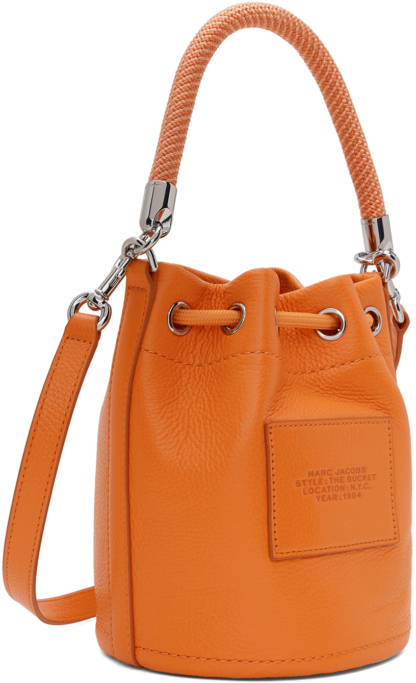 Marc Jacobs Orange 'The Leather Bucket' Bag