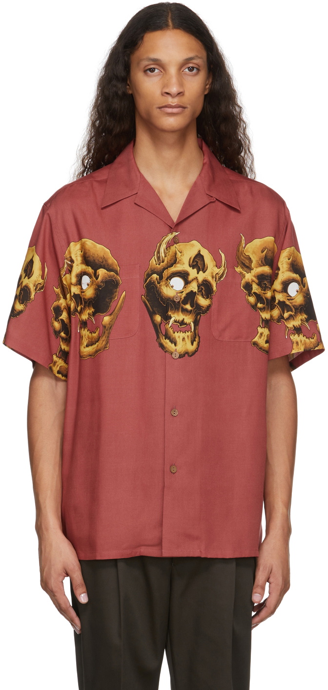 WACKO MARIA Red 56 Tattoo Studio Edition 'Guilty Parties' Short Sleeve Shirt  Wacko Maria