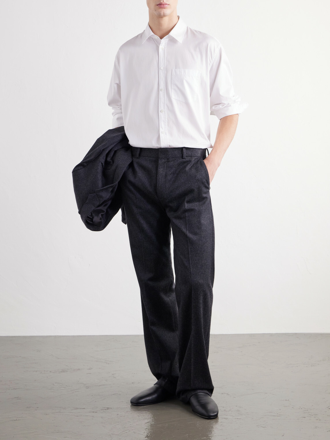 TOTEME - Button-Down Cotton-Poplin Shirt - White