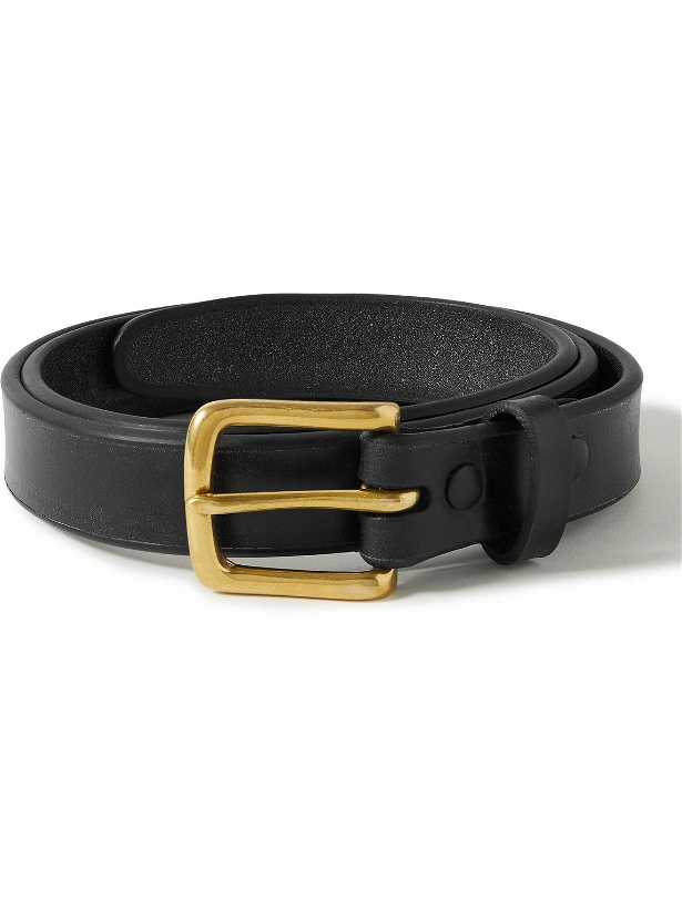 Photo: Sid Mashburn - 2cm Leather Belt - Black