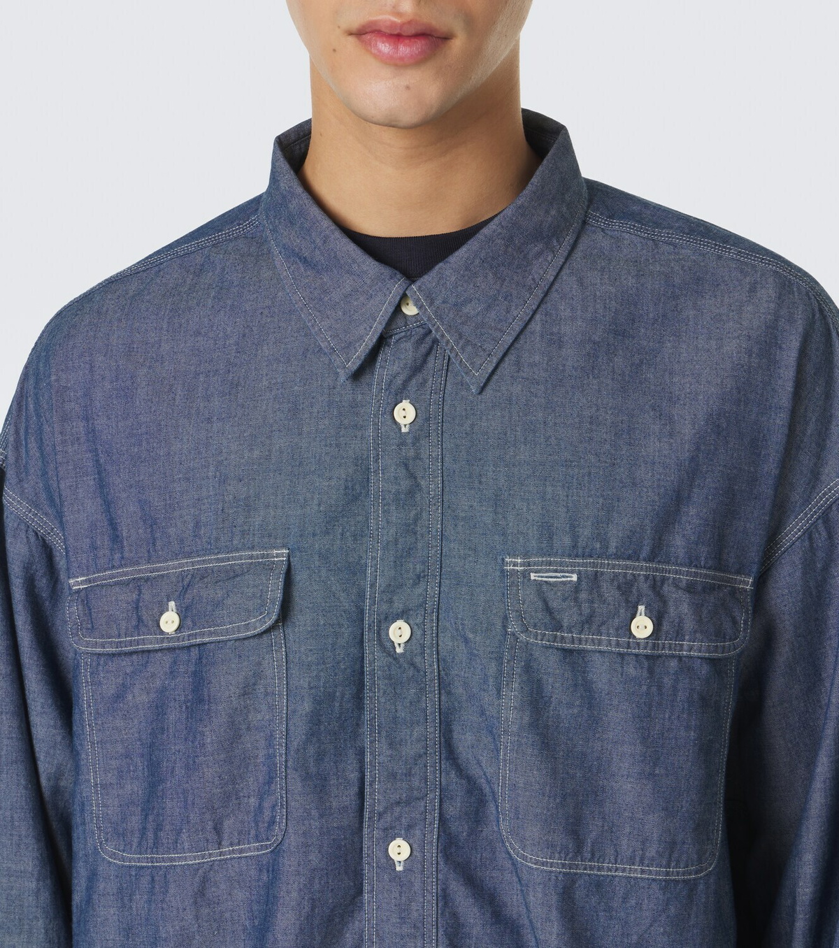 Visvim Langer cotton and silk chambray shirt