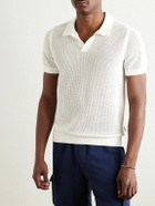 Onia - Johnny Crocheted Cotton-Blend Polo Shirt - White