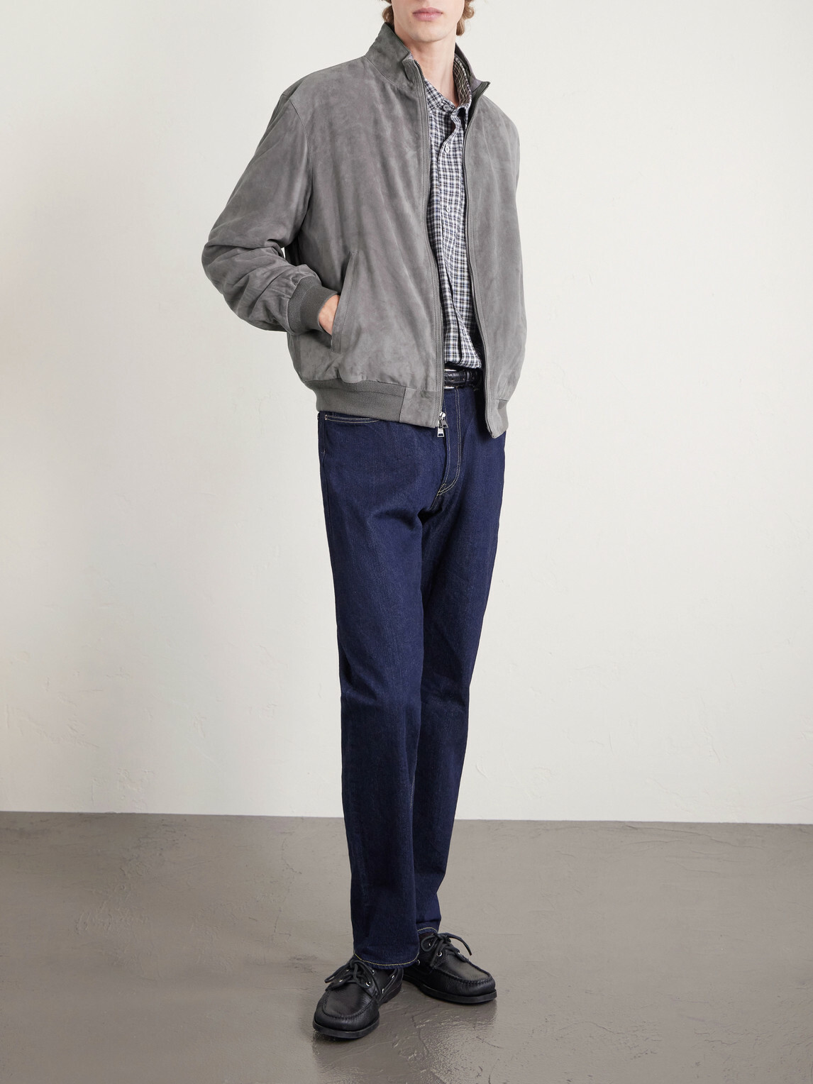 Polo Ralph Lauren - Suede Bomber Jacket - Gray