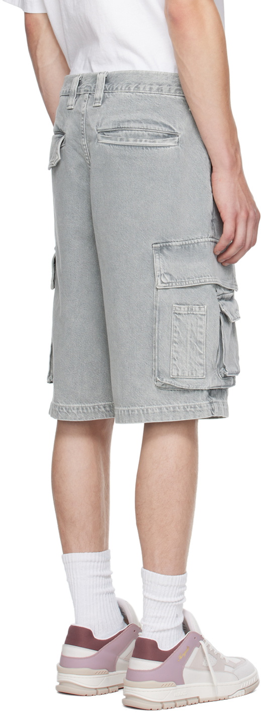 AGOLDE Gray Rex Denim Shorts